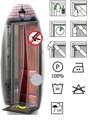 Double Garage Screen Door Magnetic Middle Customized Mosquito Net  Door