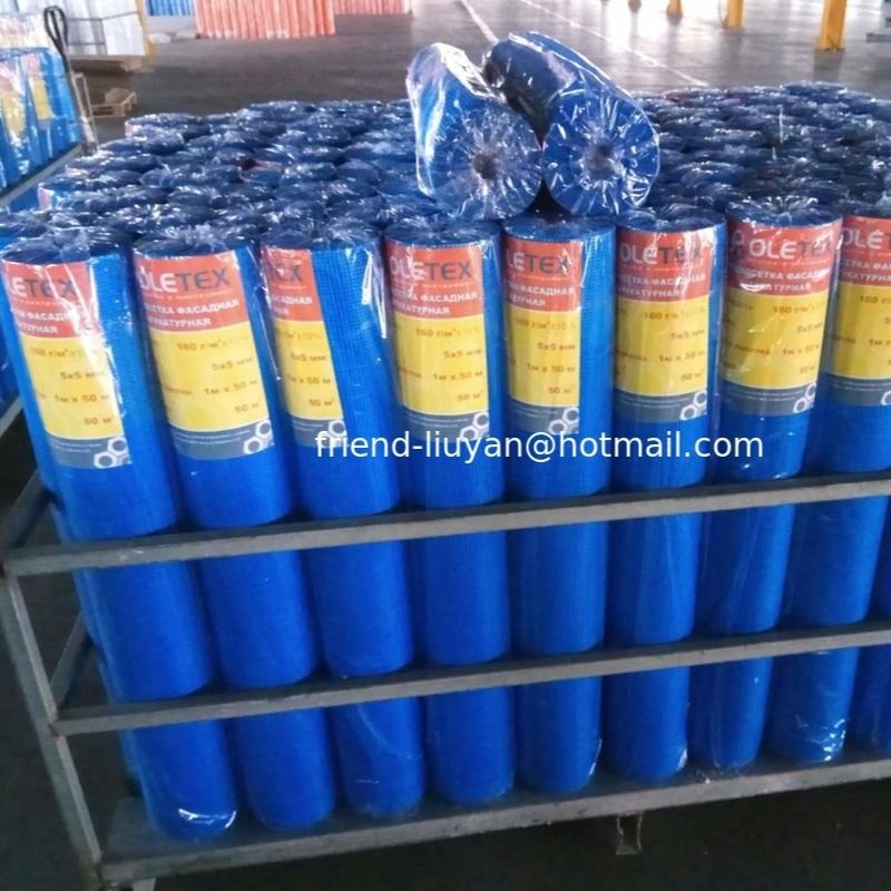 Blue Alkali Resistant Fiberglass Mesh Industry 80gr/Sqm