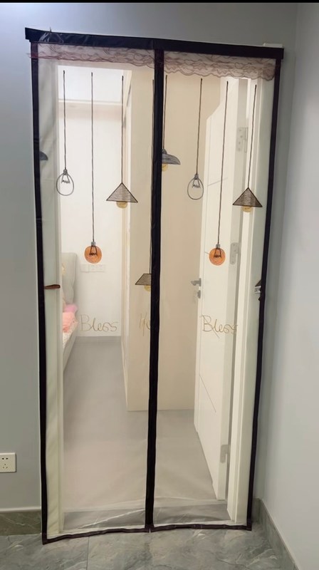 Popular Magnetic Mesh Door Curtain for Door and Window Breathable and Functional in Colorful